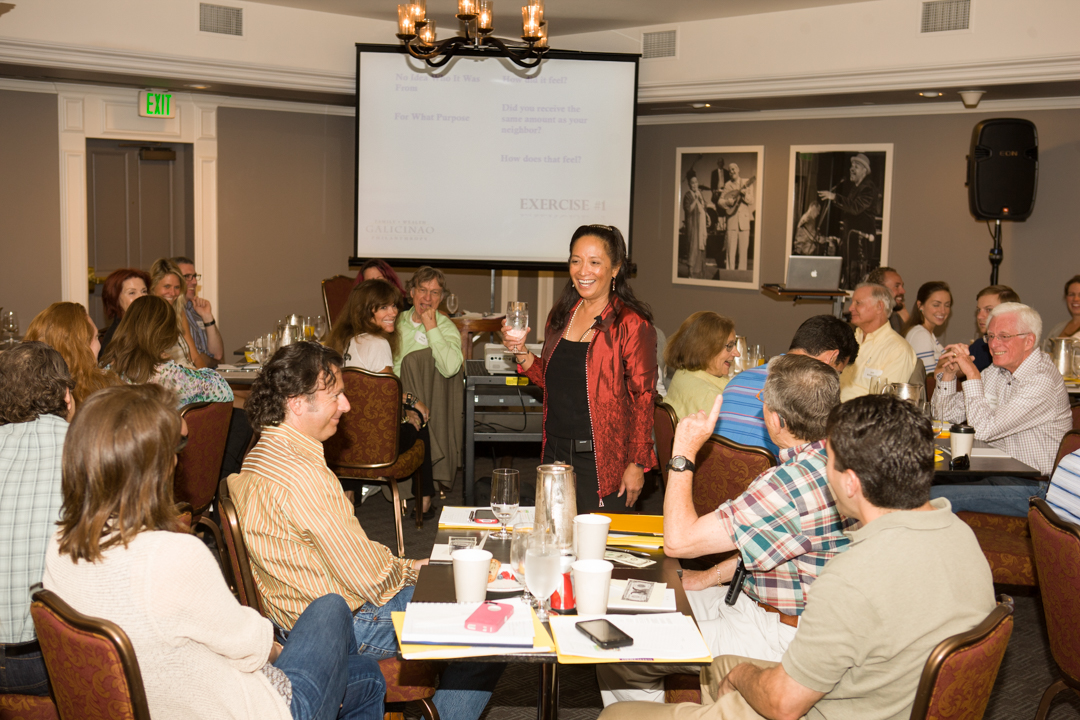 Testimonials, photo of Ginni Galicinao presenting at a workshop